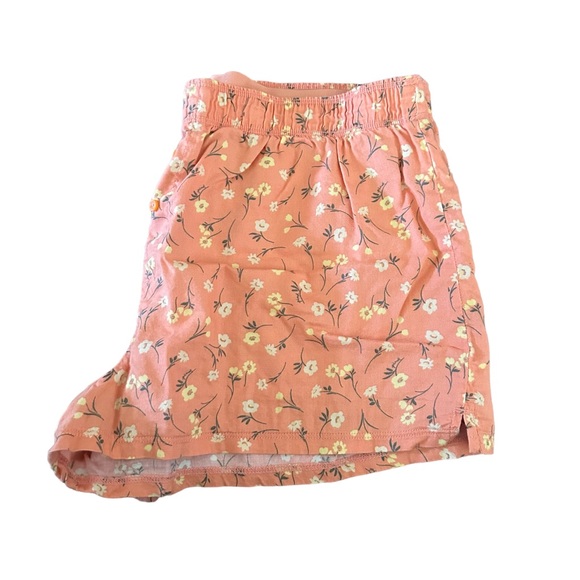 PINK Victoria's Secret Other - Pink Victoria Secret Orange Floral Mini Casual Boxer Night Pajama Lounge Shorts